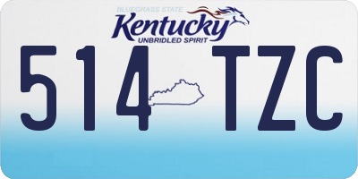 KY license plate 514TZC