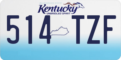 KY license plate 514TZF