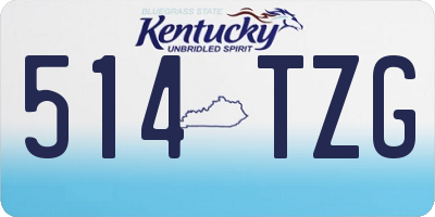 KY license plate 514TZG