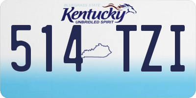 KY license plate 514TZI