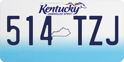 KY license plate 514TZJ