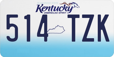 KY license plate 514TZK
