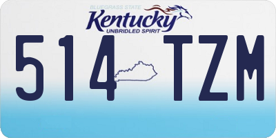 KY license plate 514TZM