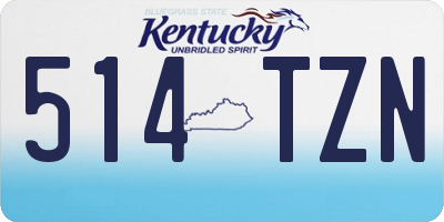 KY license plate 514TZN