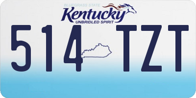KY license plate 514TZT