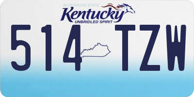 KY license plate 514TZW