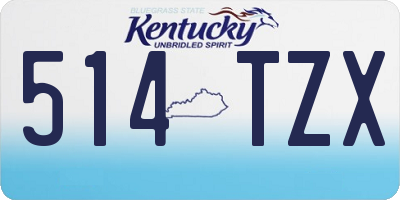 KY license plate 514TZX