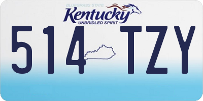 KY license plate 514TZY