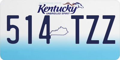 KY license plate 514TZZ