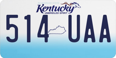 KY license plate 514UAA