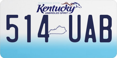 KY license plate 514UAB