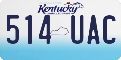 KY license plate 514UAC