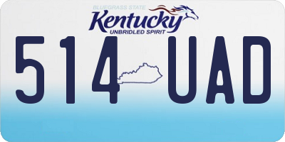 KY license plate 514UAD