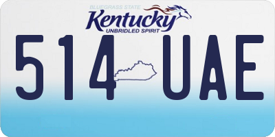 KY license plate 514UAE