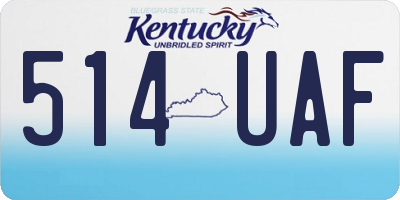 KY license plate 514UAF