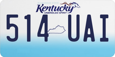 KY license plate 514UAI