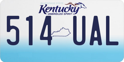 KY license plate 514UAL
