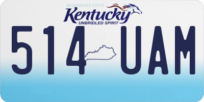 KY license plate 514UAM