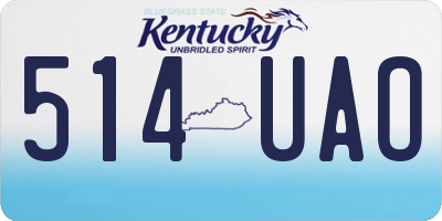 KY license plate 514UAO