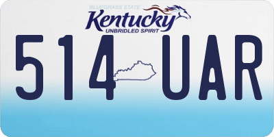 KY license plate 514UAR