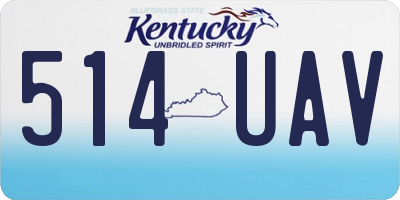 KY license plate 514UAV