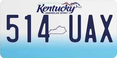 KY license plate 514UAX