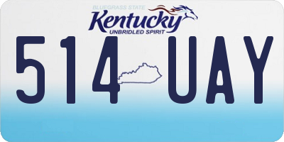 KY license plate 514UAY
