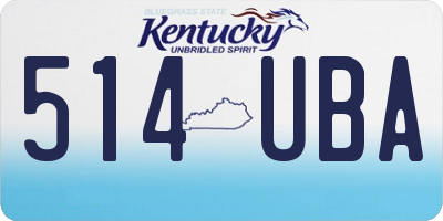 KY license plate 514UBA