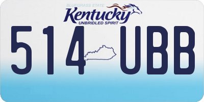 KY license plate 514UBB
