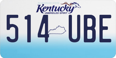 KY license plate 514UBE