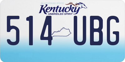 KY license plate 514UBG