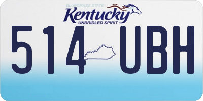 KY license plate 514UBH