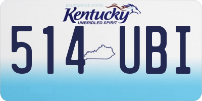 KY license plate 514UBI