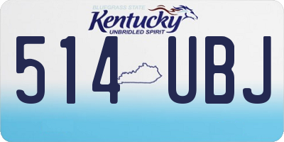 KY license plate 514UBJ