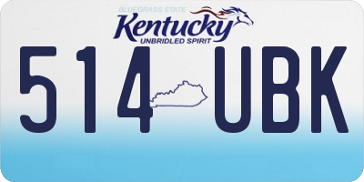 KY license plate 514UBK