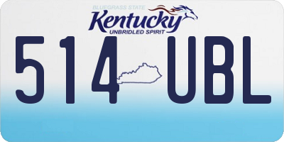 KY license plate 514UBL