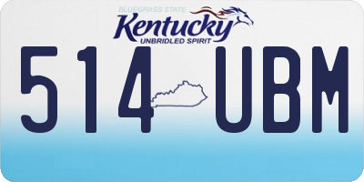 KY license plate 514UBM