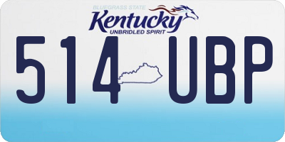 KY license plate 514UBP