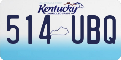 KY license plate 514UBQ