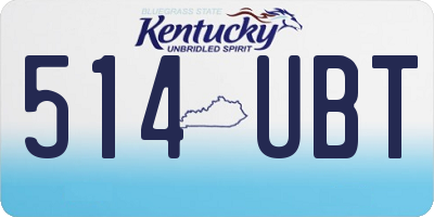KY license plate 514UBT