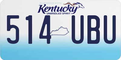 KY license plate 514UBU