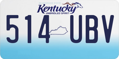KY license plate 514UBV