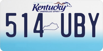 KY license plate 514UBY