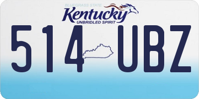 KY license plate 514UBZ