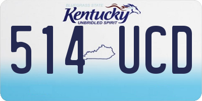 KY license plate 514UCD