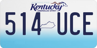KY license plate 514UCE