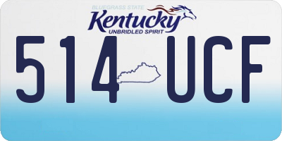 KY license plate 514UCF