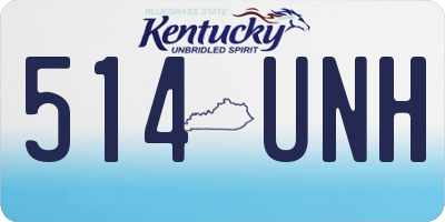 KY license plate 514UNH