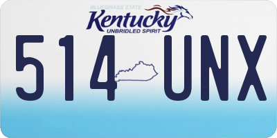 KY license plate 514UNX