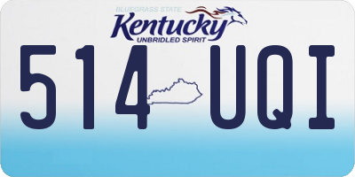 KY license plate 514UQI